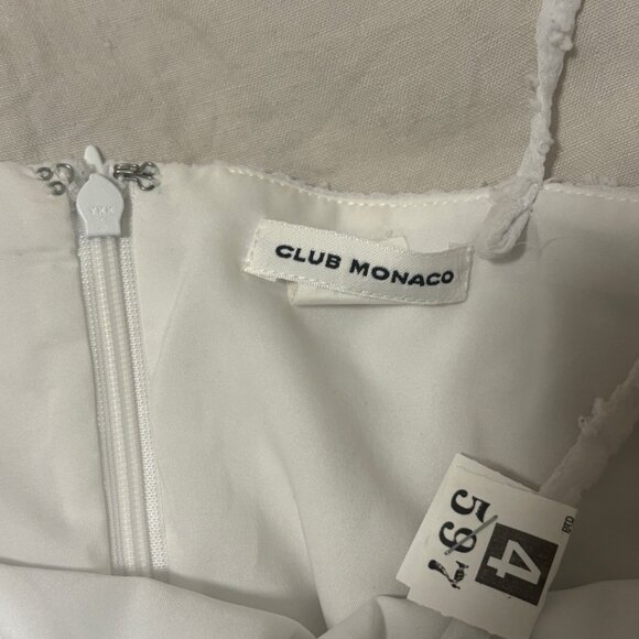Club Monaco Linen White Boucle Dress - Picture 4 of 4